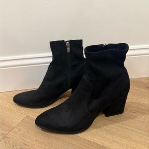Marc Fisher Black Suede Ankle Booties